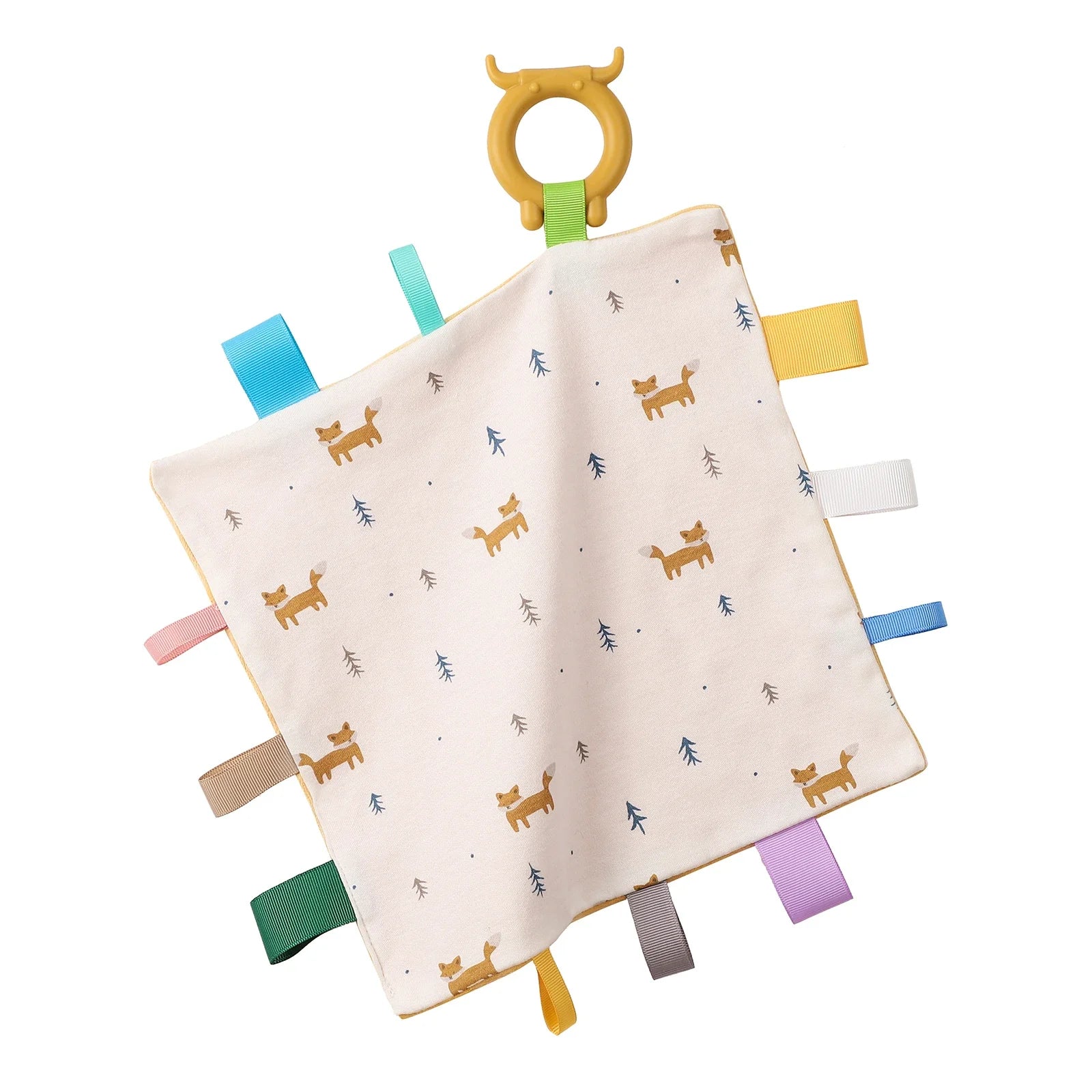 Baby Towel Baby Appease Towel Colorful Security Tags Blanket Soothing Sensory Soft Comforter Newborn Toddlers Baby Handkerchief