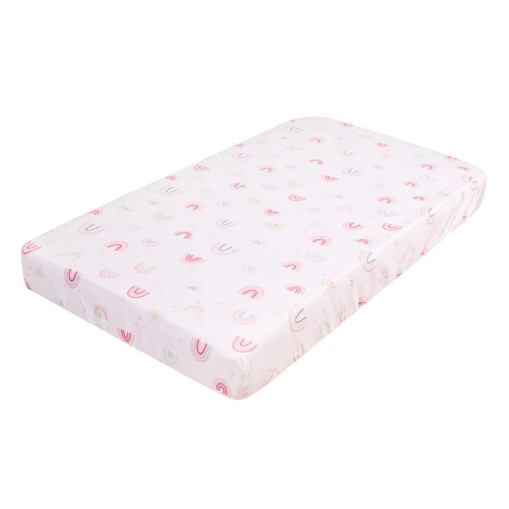 3Pcs Baby Infant Crib Kids Baby Bedding Set Crib Sheet Set Infant Newborn Nursery (Comforter Fitted Sheet Crib Skirt)