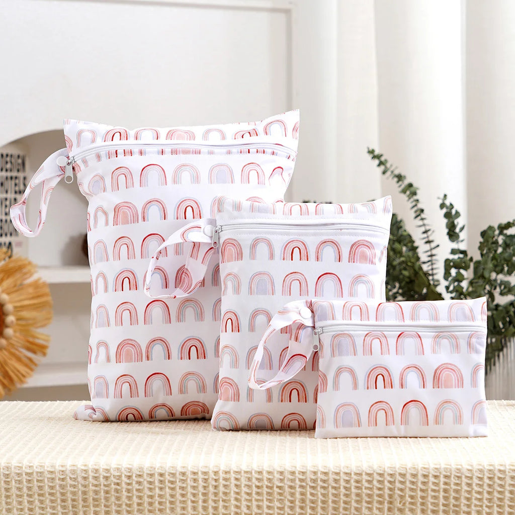 3Pcs/S Different Size Waterproof Wet Bag Wet Dry Bags For Baby Cloth Diapers&Breast Pump Part Organizer For Swimsuit Wet Clothes