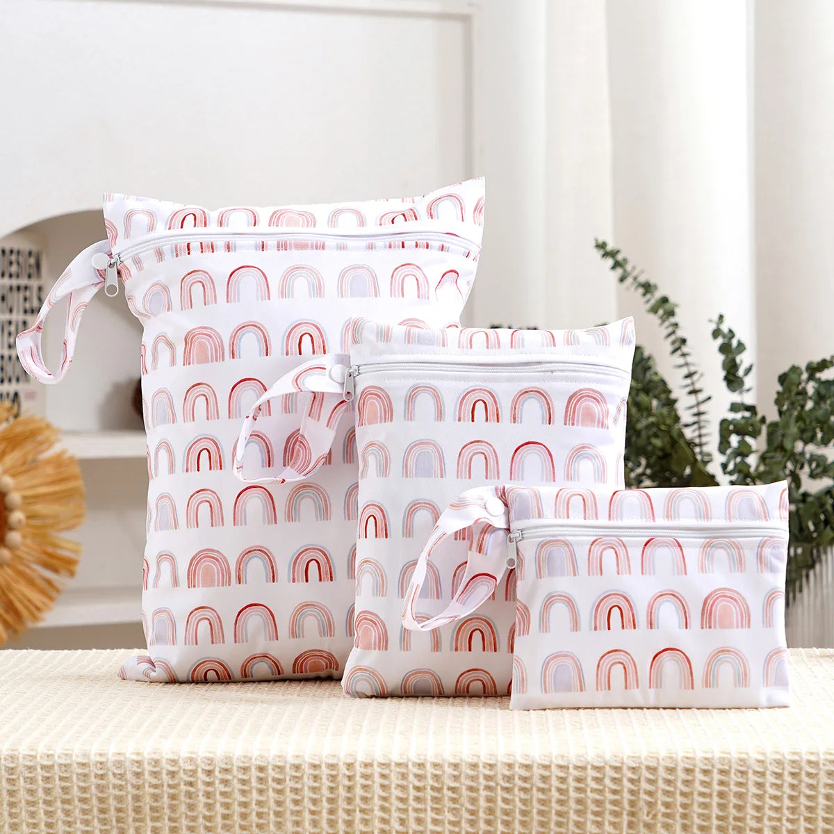 3Pcs/S Different Size Waterproof Wet Bag Wet Dry Bags For Baby Cloth Diapers&Breast Pump Part Organizer For Swimsuit Wet Clothes