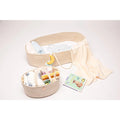 Trendy Baby Changing Basket Set 4 Pcs with Waterproof Pad Cover Diaper Organizer Cotton Blanket Moses Basket Nursery Decor