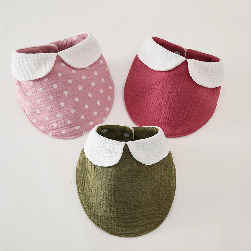 Baby Bibs Gauze Bibs 6 Layer Pure CottonRound 360 Degree Rotation Saliva Towel Infant Feeding Apron Newborn Stuff