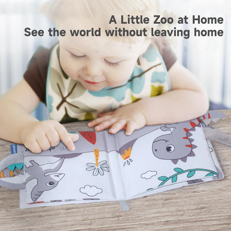 0-12Months Soft Baby Books 3D Touch Feel High Contrast Cloth Book Infant Early Learning Toy Toddlers Sensory Activity Cloth Book
