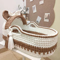 Foreign Trade Hand Knitted Crochet Portable Portable Foldable Newborn Moses Baby Basket Crib