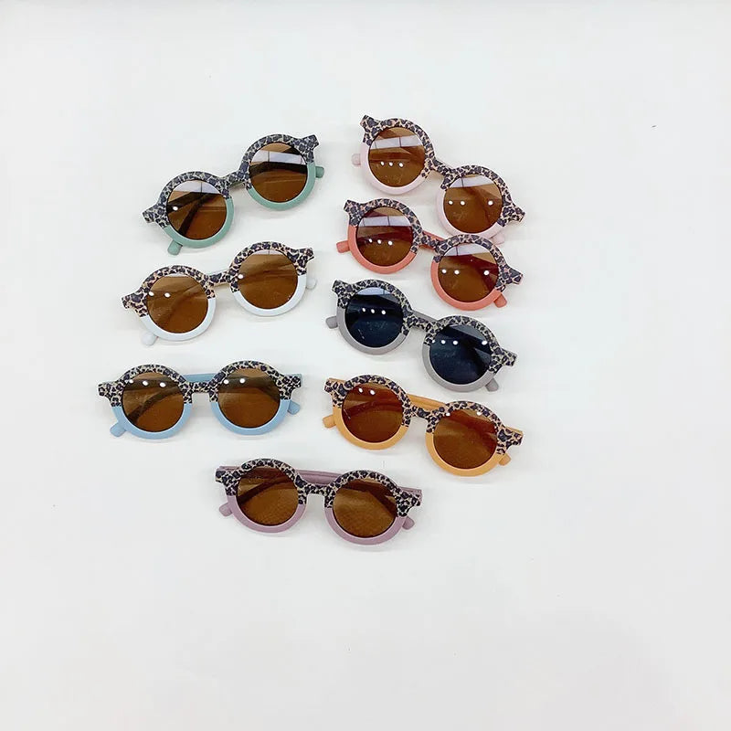 MILANCEL New Summer Baby Sunglasses Kids Cute Leopard UV Resistant Sunglasses Children Girls Shades Decorative Glasses