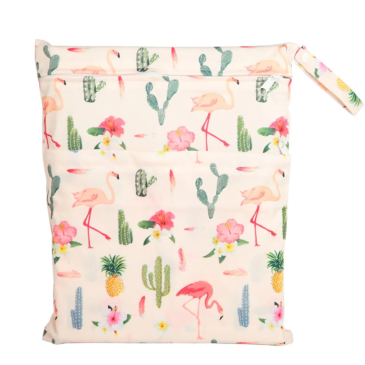 Wet Dry Bag With Two Zippered For Baby Diapers Nappies Waterproof Reusable 36cmx29cm