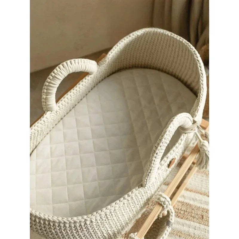 Knitted Moses Basket,Moses Basket for Baby Nests and Loungers,baby Bassinet