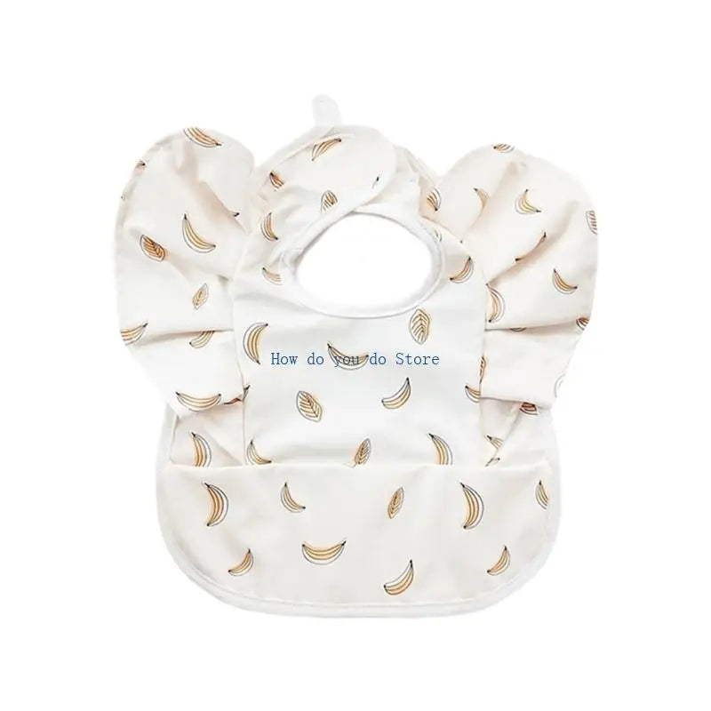 19QF Adjustable Baby Feeding Bib Lightweight Travel Friendly Winged Design Burp Cloth Easy Wipe Saliva Towel for Toddler