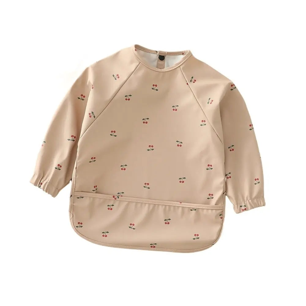 Soft Machine Washable Mess Proof Baby Bib Full Sleeve Adjustable Bib Outfit Waterproof 6-54 Months Full Coverage Apron Toddlers