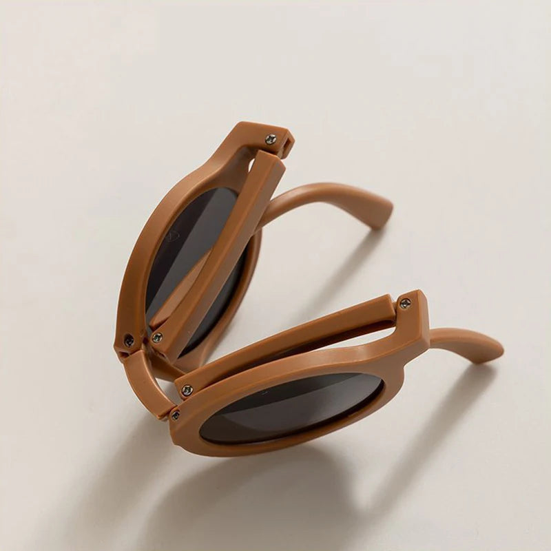 Classic Ins Folding Sunglasses Children Designer Pink Round Frame Sun Glasses Girls Boy Goggles Student Eyewear Lentes Sol Mujer