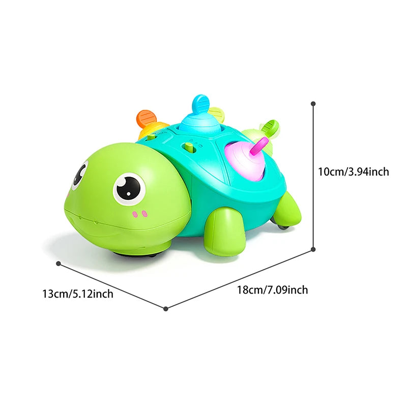 Baby Toys 6–12 Months, Musical Turtle Infant Toy, Teething Toy With Light Up For Babies, Early Learning Educational Toy
