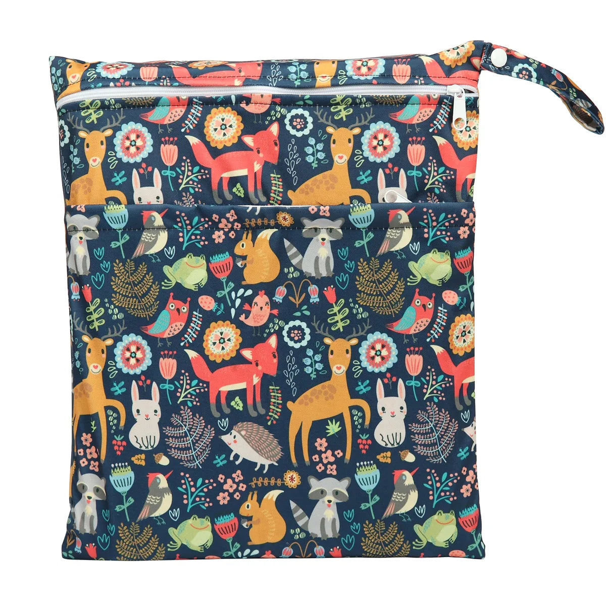 Wet Dry Bag With Two Zippered For Baby Diapers Nappies Waterproof Reusable 36cmx29cm