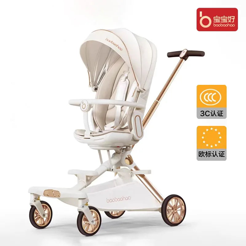 V16 Baby Walker Lightweight Baby Strollers can Sit or Lie Down  Folding Two-way High Landscape Newborn Stroller
