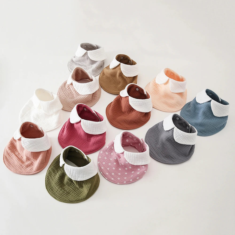 Baby Bibs Gauze Bibs 6 Layer Pure CottonRound 360 Degree Rotation Saliva Towel Infant Feeding Apron Newborn Stuff