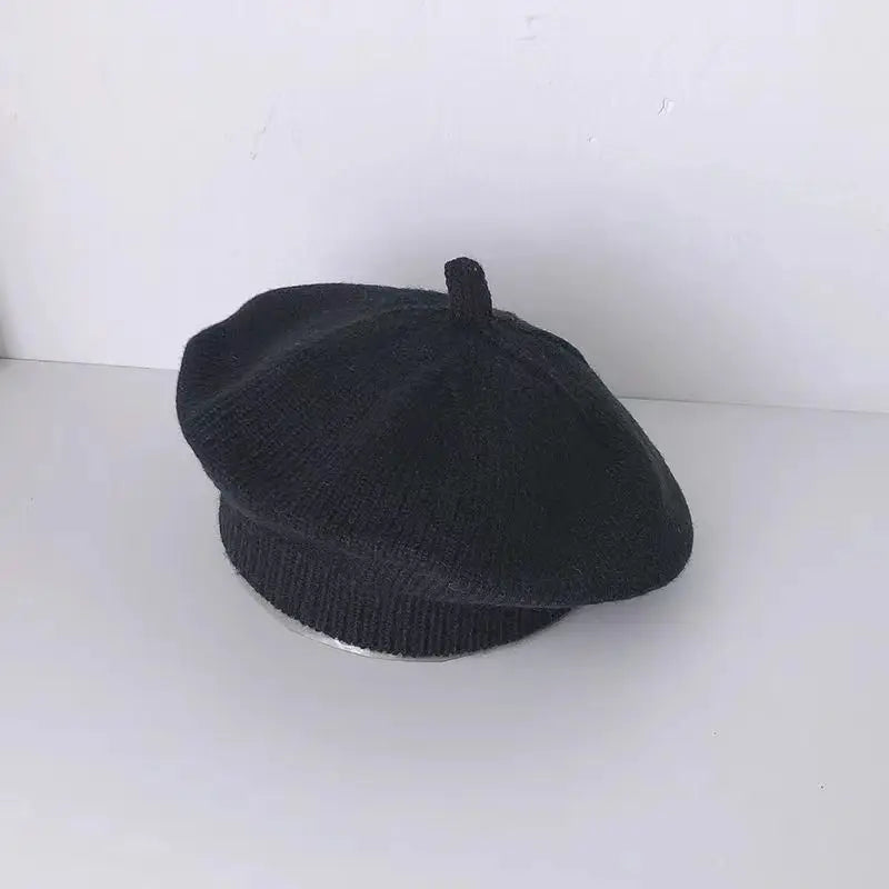 New Arrival Knitted Baby Beret Toddler Fashion French Style Beanie Hat Soft Warm Infant Casual Headwear Cute Kid Winter Knit Hat