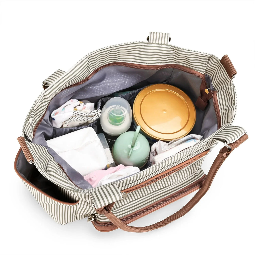 Women Shoulder Bag Travel 7 Pcs/Set Baby Changing Bags Go Out Large Capacity Newborn Nappy  Bag with Changing Pad Multi-functional