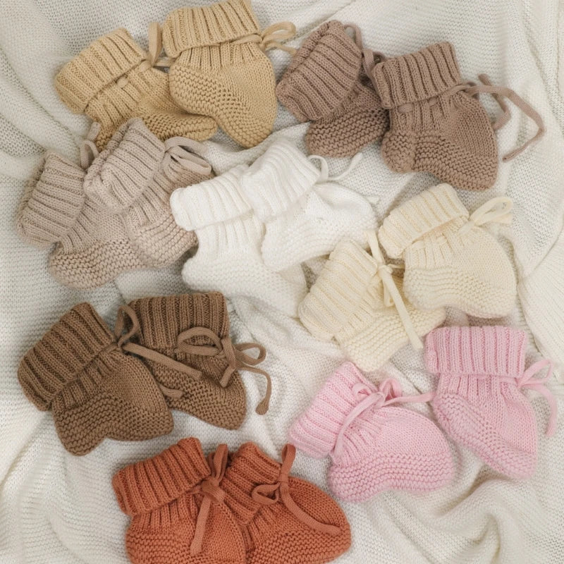 Infant Bootie Knitted Warm Baby Socks Unisex 0 to 6 Months
