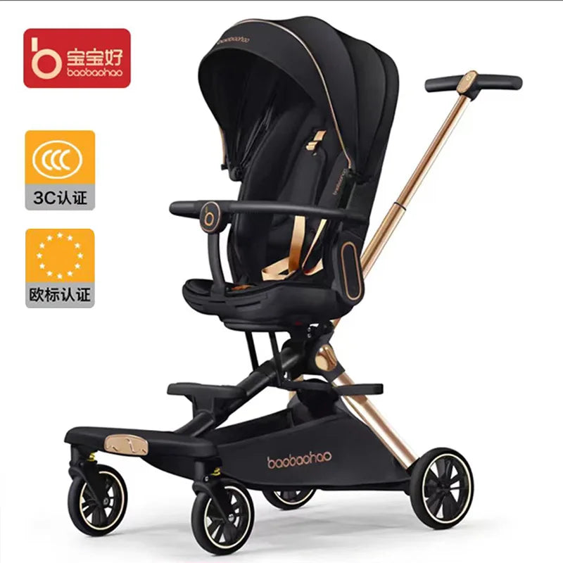 V16 Baby Walker Lightweight Baby Strollers can Sit or Lie Down  Folding Two-way High Landscape Newborn Stroller