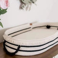 Baby Cotton Rope Basket Portable Hand Woven Organic Baby Changing Bed Baby Changing Moses Basket