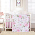 3Pcs Baby Infant Crib Kids Baby Bedding Set Crib Sheet Set Infant Newborn Nursery (Comforter Fitted Sheet Crib Skirt)