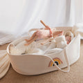 Portable Baby Carrying Basket Cradle for Newborn Woven Crib Bed Outdoor Sleeping Basket Nursery Storage Basket Photography Props