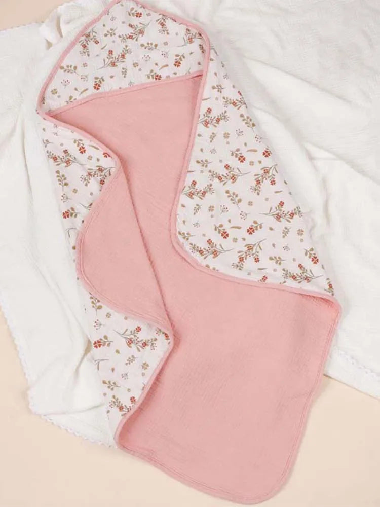 4Layers Soft Warm Cozy bath towel Toddler,Fluffy Infant or Newborn Receiving Wrap Swaddle