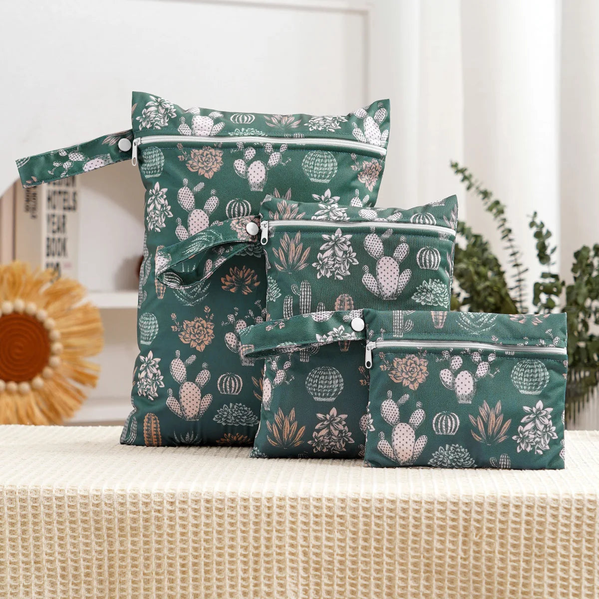 3Pcs/S Different Size Waterproof Wet Bag Wet Dry Bags For Baby Cloth Diapers&Breast Pump Part Organizer For Swimsuit Wet Clothes