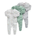 3pcs/Lot Cotton Soft Baby Romper Jumpsuit for Boys Girls Footies Footed Long Sleeve Pajama Sleepsuit Outfit Infant Clothes Gifts