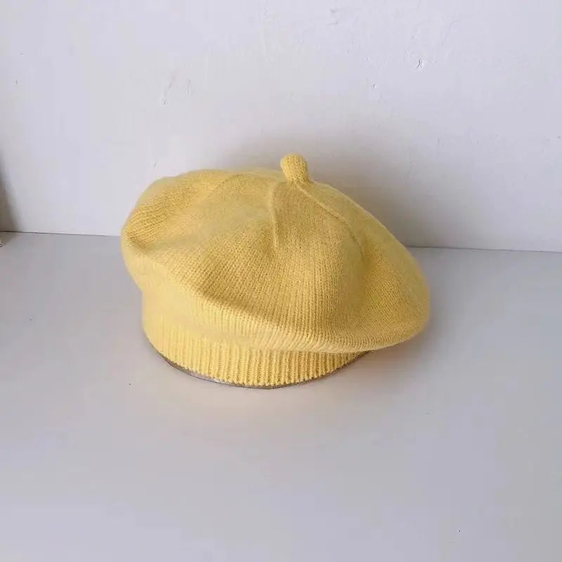 New Arrival Knitted Baby Beret Toddler Fashion French Style Beanie Hat Soft Warm Infant Casual Headwear Cute Kid Winter Knit Hat