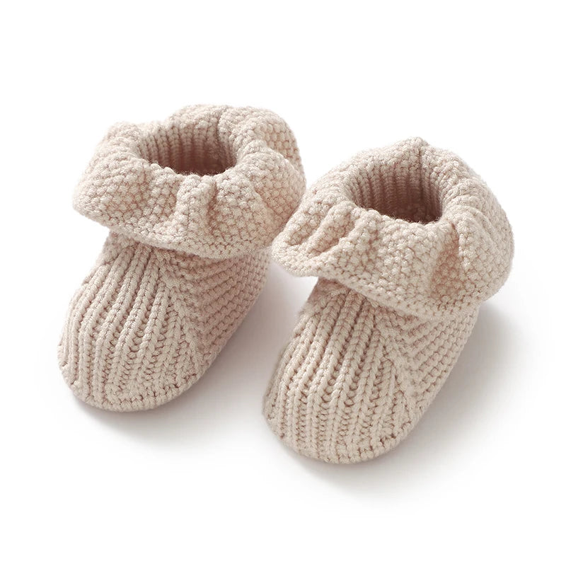 0-18m Infant Wram First Walkers Boots Winter Fall Toddler Outdoor Indoor Footwear Clothing Accessories Baby Girls Shoes Knitted