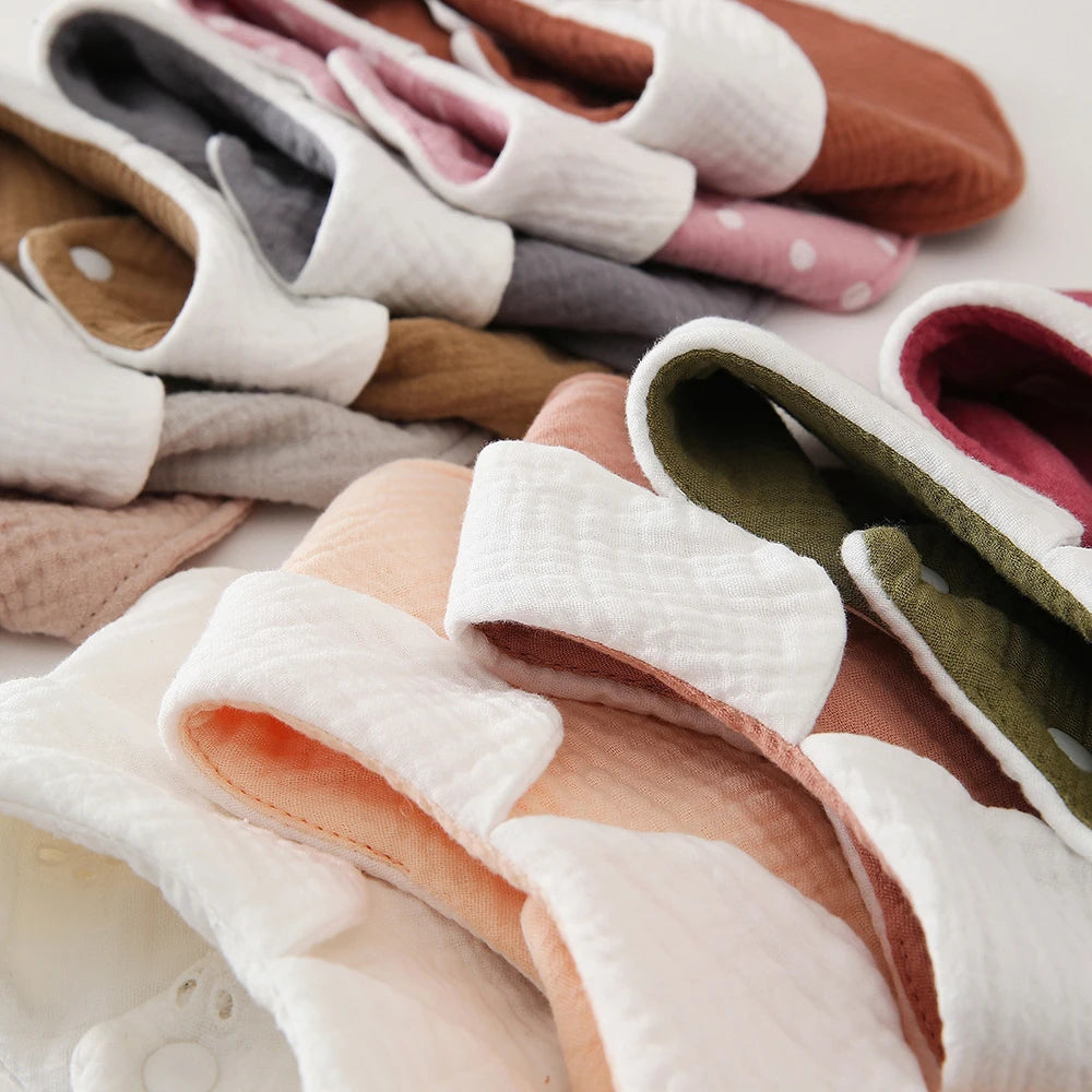 Baby Bibs Gauze Bibs 6 Layer Pure CottonRound 360 Degree Rotation Saliva Towel Infant Feeding Apron Newborn Stuff