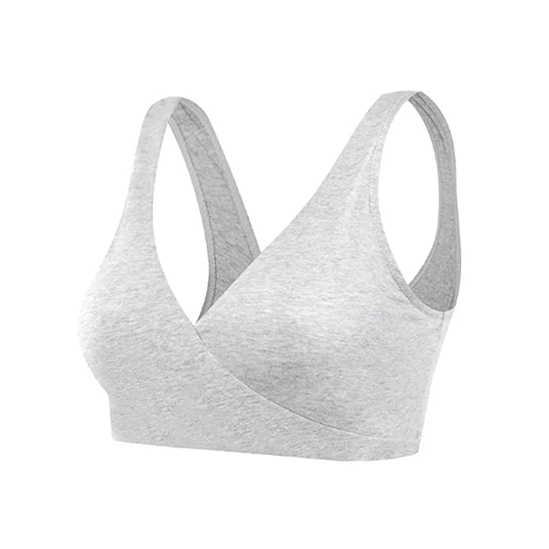 Lactation French Underwear Cross Convenient Breastfeeding No Steel Rim Cross-border Maternity Feeding Bra