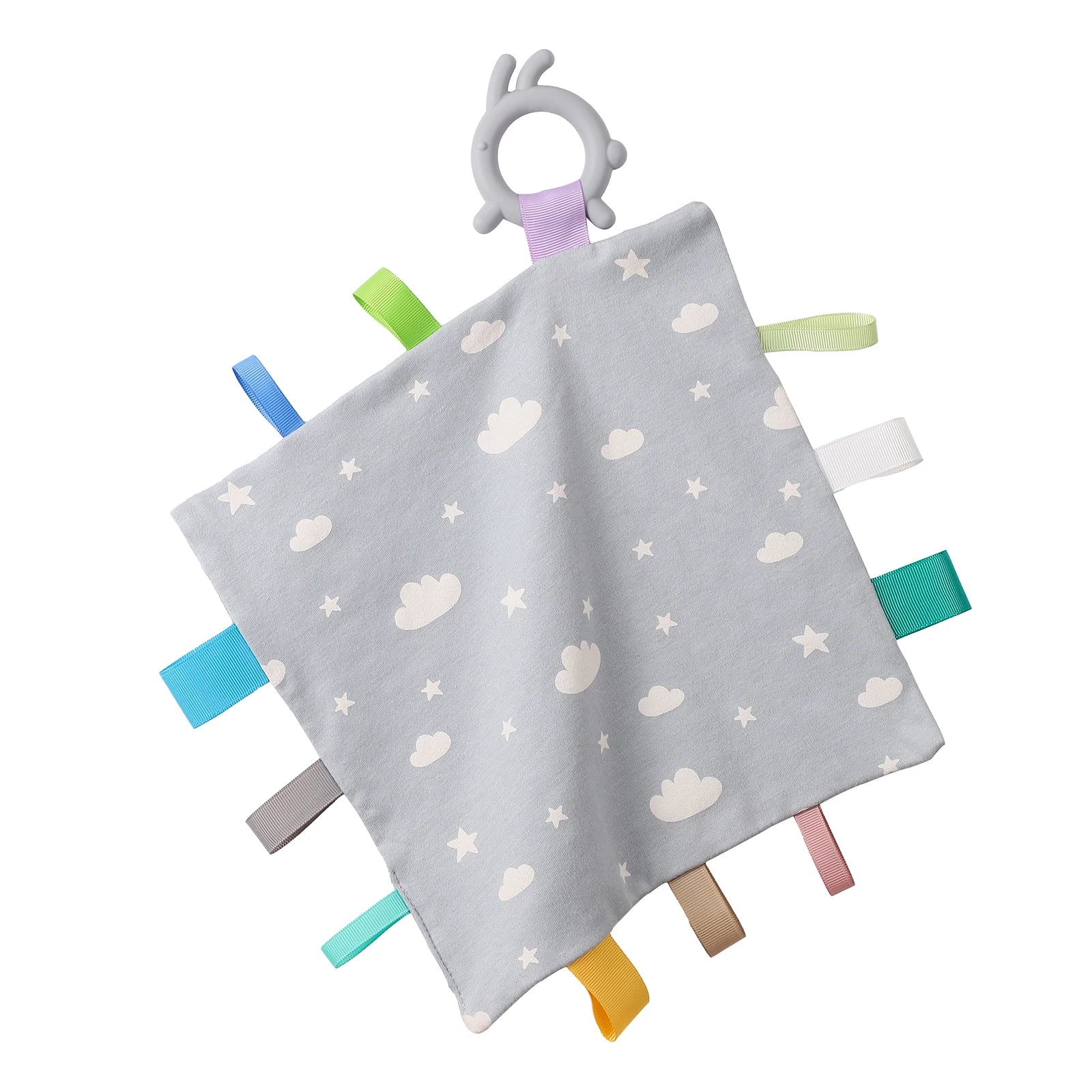 Baby Towel Baby Appease Towel Colorful Security Tags Blanket Soothing Sensory Soft Comforter Newborn Toddlers Baby Handkerchief