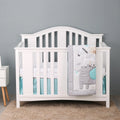 3pcs micro fiber brushed Baby Crib Bedding Set swan and flower design for Girls hot sale including quilt, crib sheet, crib skirt