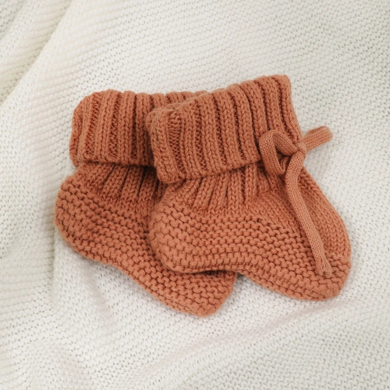 Infant Bootie Knitted Warm Baby Socks Unisex 0 to 6 Months