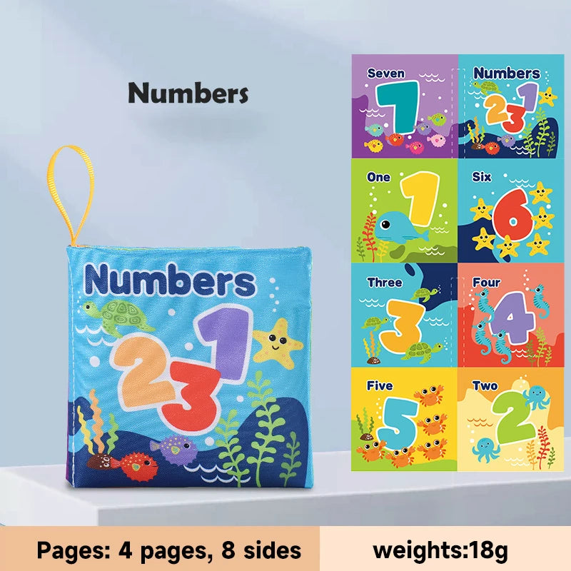 0-12Months Soft Baby Books 3D Touch Feel High Contrast Cloth Book Infant Early Learning Toy Toddlers Sensory Activity Cloth Book