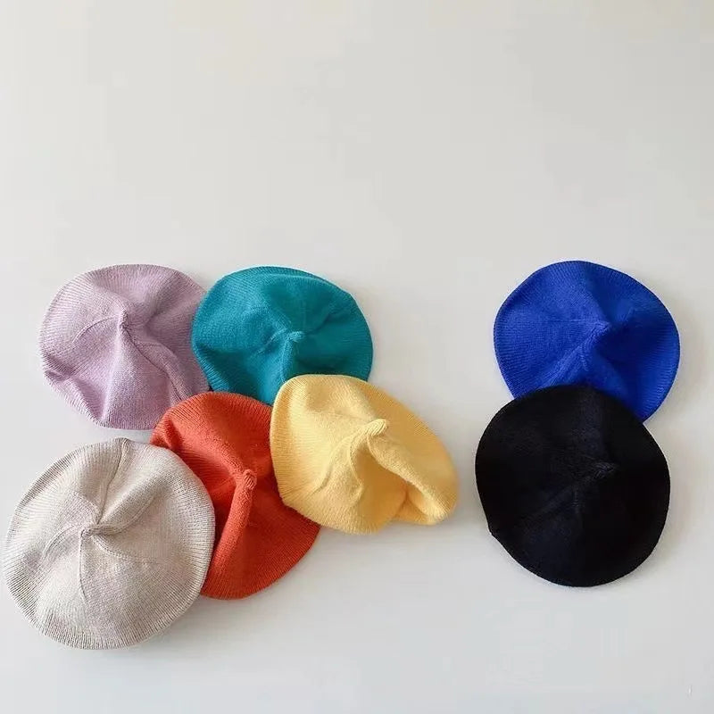 New Arrival Knitted Baby Beret Toddler Fashion French Style Beanie Hat Soft Warm Infant Casual Headwear Cute Kid Winter Knit Hat