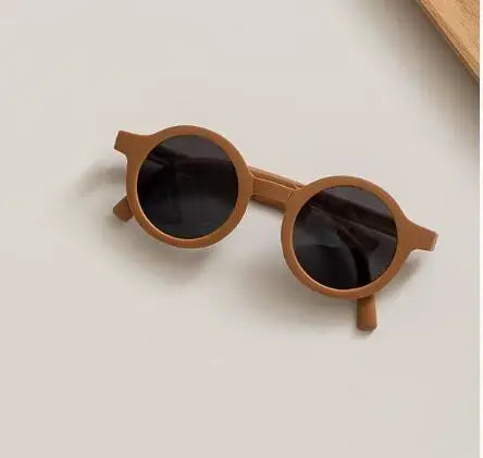 Classic Ins Folding Sunglasses Children Designer Pink Round Frame Sun Glasses Girls Boy Goggles Student Eyewear Lentes Sol Mujer