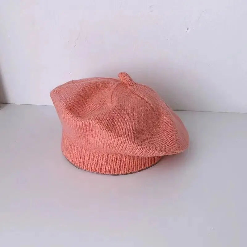 New Arrival Knitted Baby Beret Toddler Fashion French Style Beanie Hat Soft Warm Infant Casual Headwear Cute Kid Winter Knit Hat