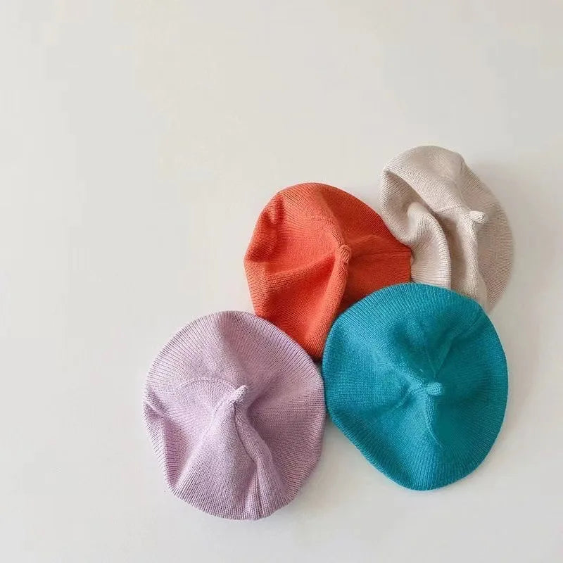 New Arrival Knitted Baby Beret Toddler Fashion French Style Beanie Hat Soft Warm Infant Casual Headwear Cute Kid Winter Knit Hat