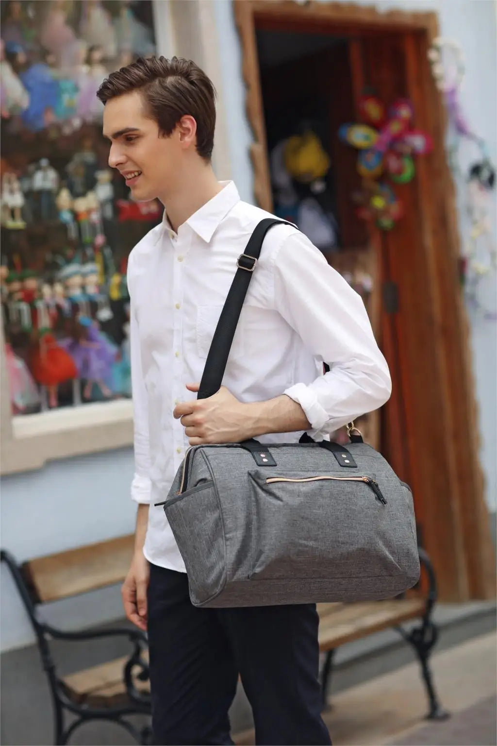 Colorland Stylish Large Multi-function Waterproof Messenger Tote Baby Diaper Bag Nappy Changing Bag+Changing Pad