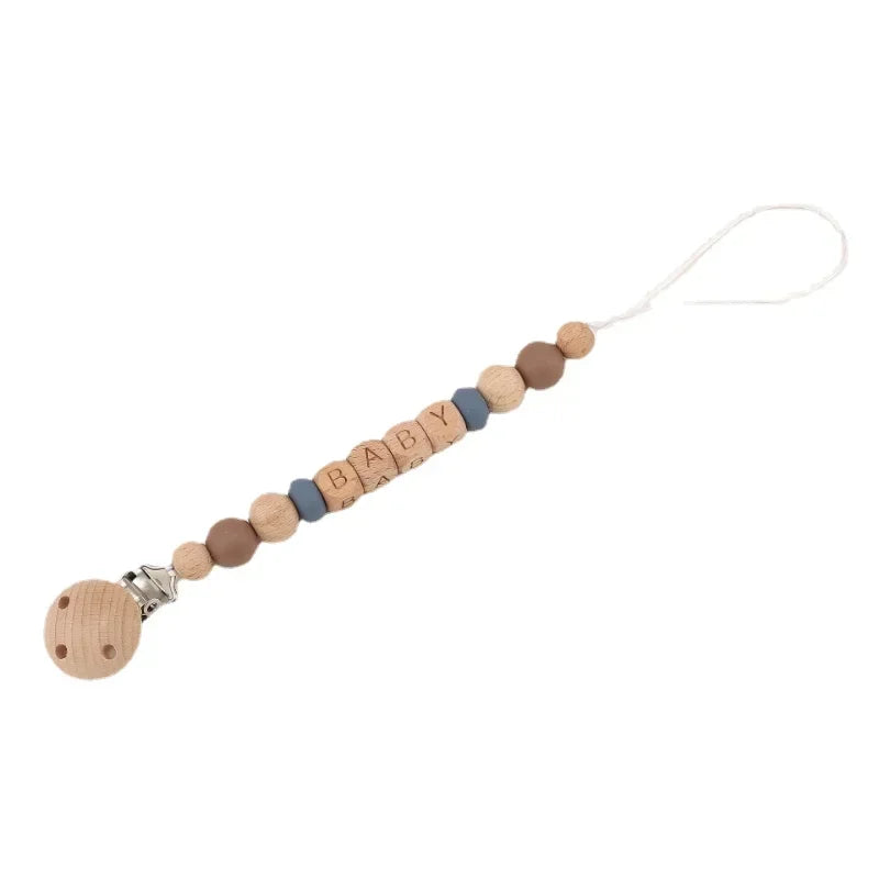 Baby Pacifier Clips Personalized Name Teethers Toys Dummy Nipples Holder Chain Babies Accessories Newborn Gift Pacifiers Chains