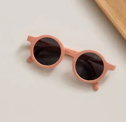 Classic Ins Folding Sunglasses Children Designer Pink Round Frame Sun Glasses Girls Boy Goggles Student Eyewear Lentes Sol Mujer