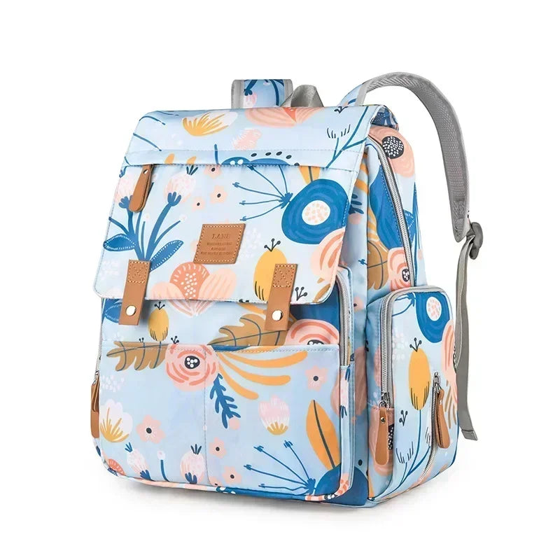 Cartoon Print Backpack Changing Bags Oxford Mother and Baby Bag Diaper Bag Fashion Large Capacity Thermal Storage Back Milk Bag