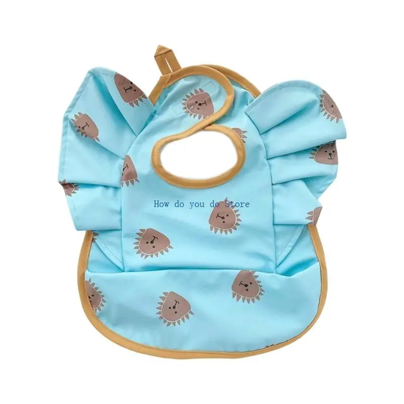 19QF Adjustable Baby Feeding Bib Lightweight Travel Friendly Winged Design Burp Cloth Easy Wipe Saliva Towel for Toddler