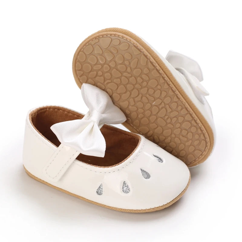 Pink Baby Girls First Step Shoes Baby Moccasins Soft Bottom Rubber Non-slip Toddler First Walkers Baby Booties Girls