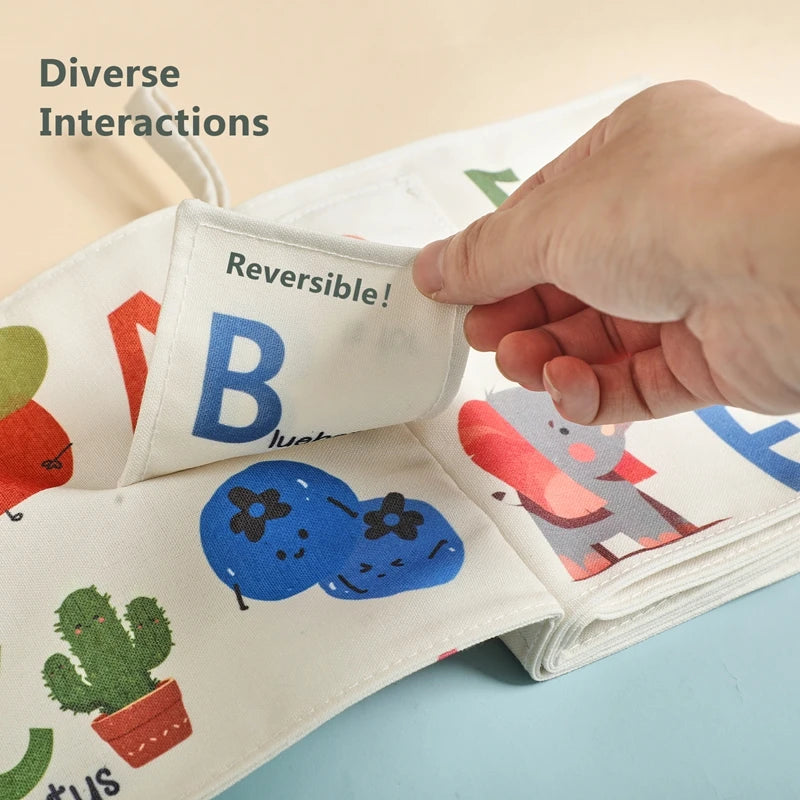 Baby Montessori Toy Soft Baby Book 3D Touch Feel High Contrast Cloth Book Sensory Early Learning  For Infant Toddler Gift