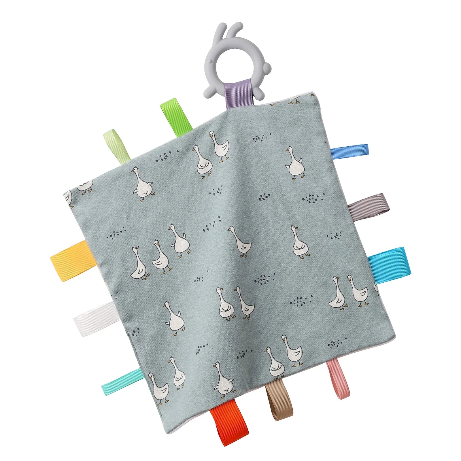 Baby Towel Baby Appease Towel Colorful Security Tags Blanket Soothing Sensory Soft Comforter Newborn Toddlers Baby Handkerchief