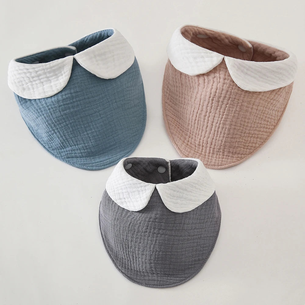 Baby Bibs Gauze Bibs 6 Layer Pure CottonRound 360 Degree Rotation Saliva Towel Infant Feeding Apron Newborn Stuff