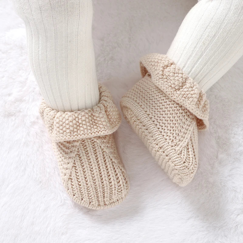 0-18m Infant Wram First Walkers Boots Winter Fall Toddler Outdoor Indoor Footwear Clothing Accessories Baby Girls Shoes Knitted